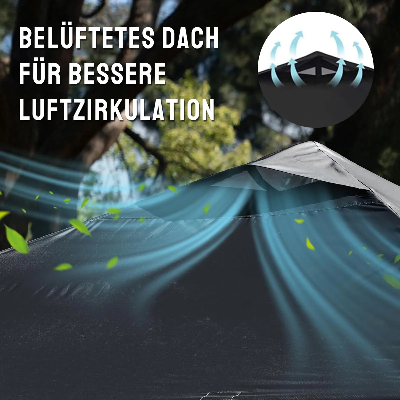 Pop-Up Faltpavillon 3 × 3 m – Wasserdicht, UV50+, Höhenverstellbar, mit Tragetasche