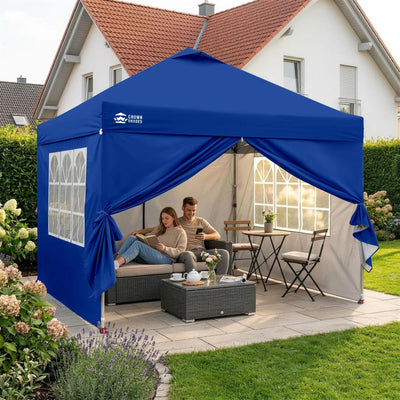 Pop-Up Pavillon 3×3 m mit 4 Seitenteilen – Wasserdicht, Stabil & Höhenverstellbar