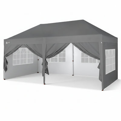 Pop-Up Pavillon 3 × 6 m – Wasserdicht & UV50+, Höhenverstellbar, inkl. 6 Seitenwände